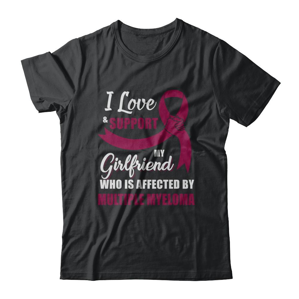 Multiple Myeloma Awareness Support Burgundy Girlfriend Boyfriend