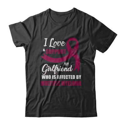 Multiple Myeloma Awareness Support Burgundy Girlfriend Boyfriend-T-Shirt & Hoodie-Classic T-Shirt-Black