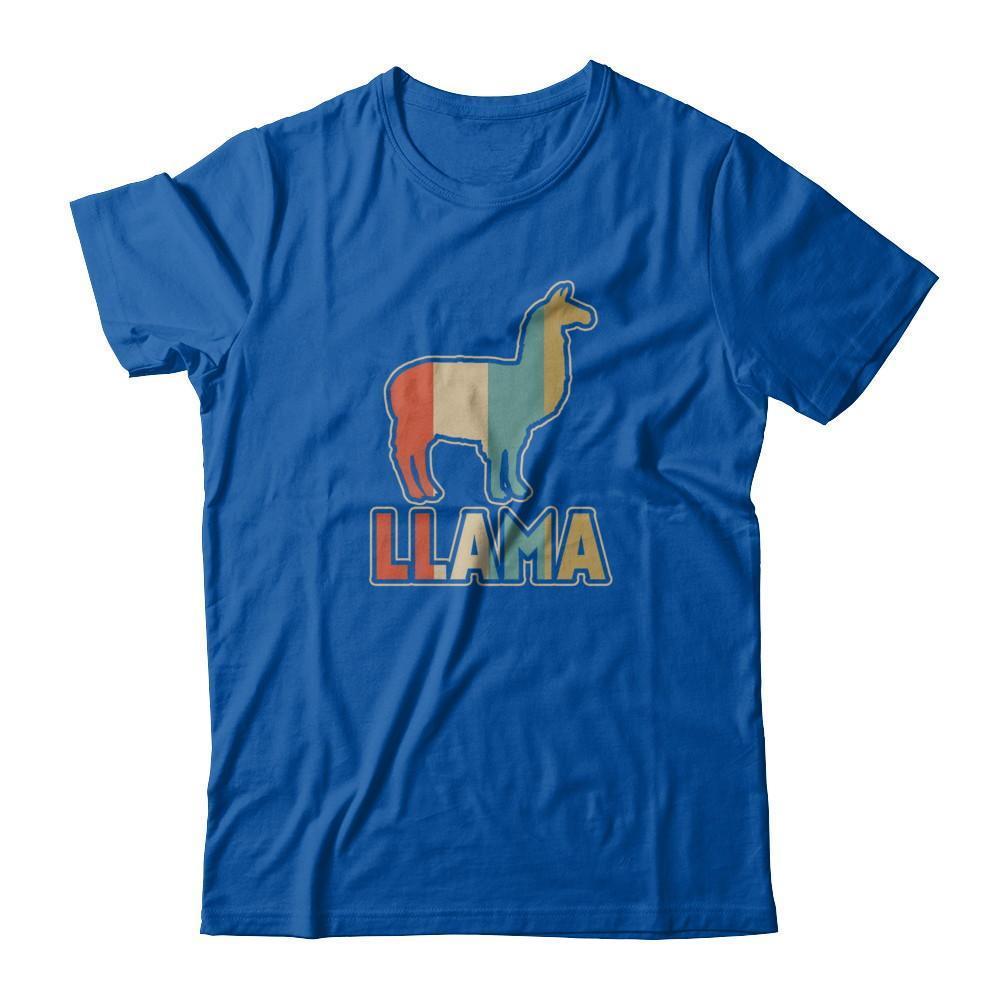 Classic Vintage Retro Style Llama-T-Shirt & Tank Top-Premium T-Shirt-Royal