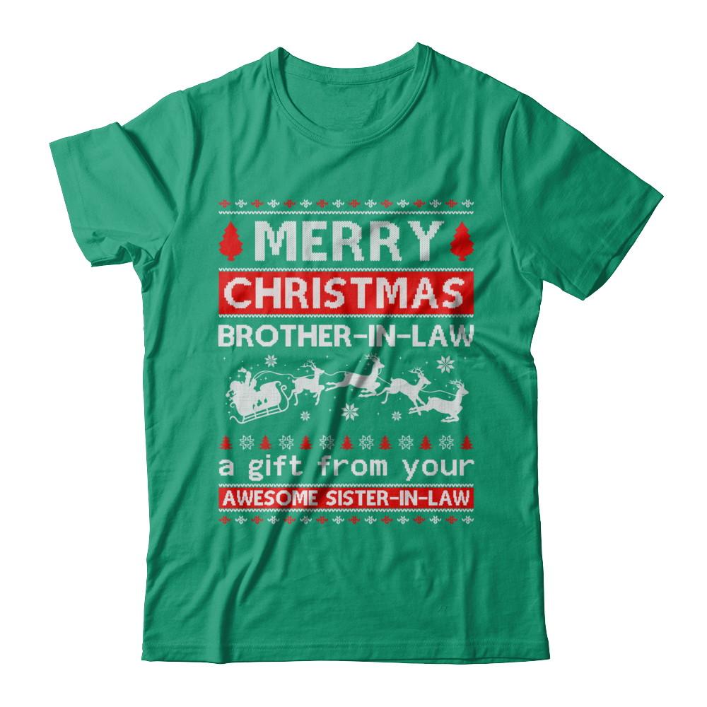 Merry Christmas Brother-In-Law A Gift From Your Sister-In-Law Sweater-T-Shirt & Sweatshirt-Classic T-Shirt-Kelly Green