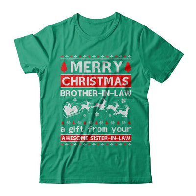 Merry Christmas Brother-In-Law A Gift From Your Sister-In-Law Sweater-T-Shirt & Sweatshirt-Classic T-Shirt-Kelly Green
