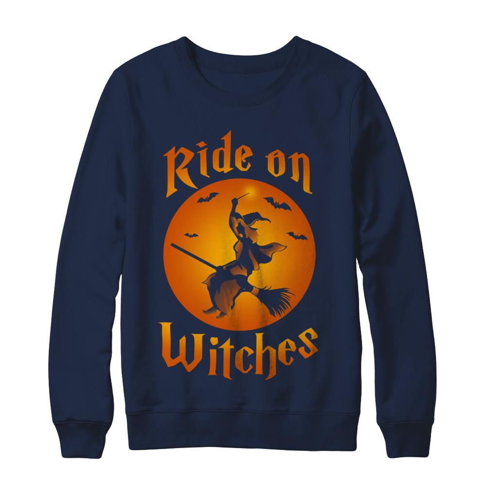 Ride On Witches-T-Shirt & Sweatshirt-Crewneck Sweatshirt-Navy