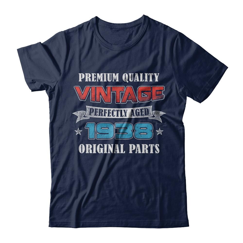 Vintage Premium Prefectly Aged 1938 83th Birthday Gift-T-Shirt & Hoodie-Classic T-Shirt-Navy