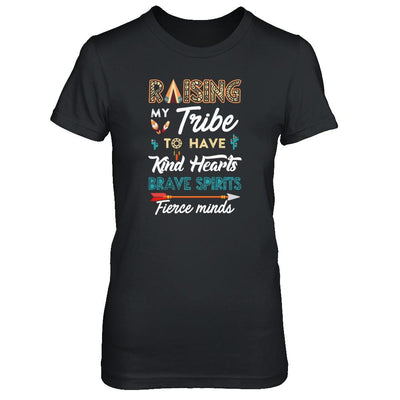 Raising My Tribe To Have Kind Hearts Brave-T-Shirt & Tank Top-Women's T-Shirt-Black