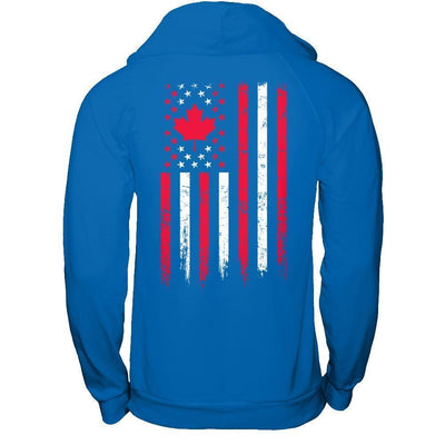 American Canadian Flag Canada Pride Heritage-T-Shirt & Hoodie-Pullover Hoodie-Royal