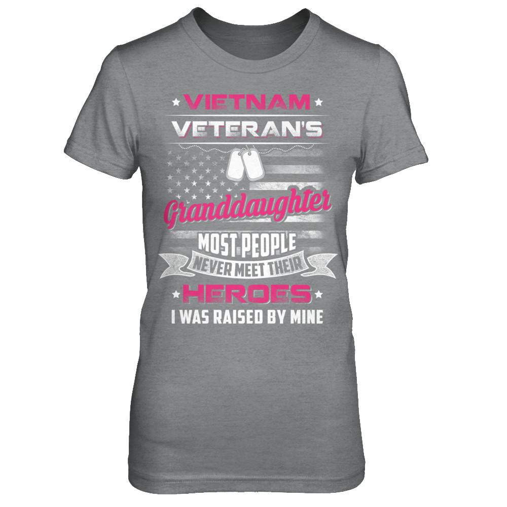 Vietnam Veteran's Granddaughter I Was Raised By Mine-T-Shirt & Hoodie-Women's T-Shirt-Sport Grey