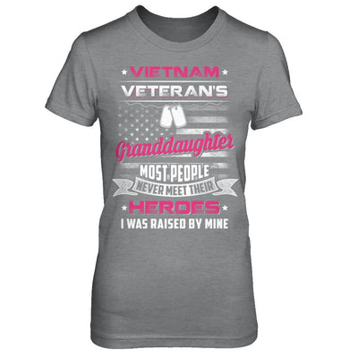 Vietnam Veteran's Granddaughter I Was Raised By Mine-T-Shirt & Hoodie-Women's T-Shirt-Sport Grey