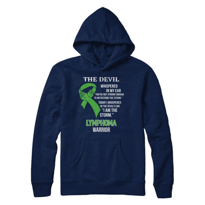 I Am The Storm Support Lymphoma Awareness Warrior Gift-T-Shirt & Hoodie-Pullover Hoodie-Navy