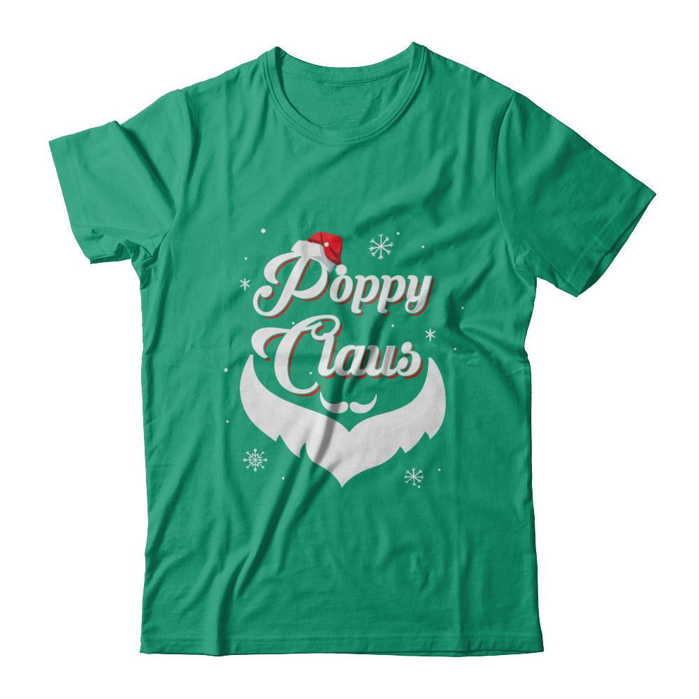 Santa Beard Matching Christmas Pajamas Poppy Claus-T-Shirt & Sweatshirt-Classic T-Shirt-Kelly Green