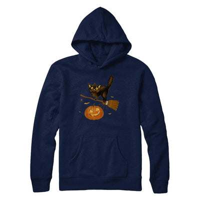 Happy Halloween Cat Pumpkin Gift-T-Shirt & Sweatshirt-Pullover Hoodie-Navy