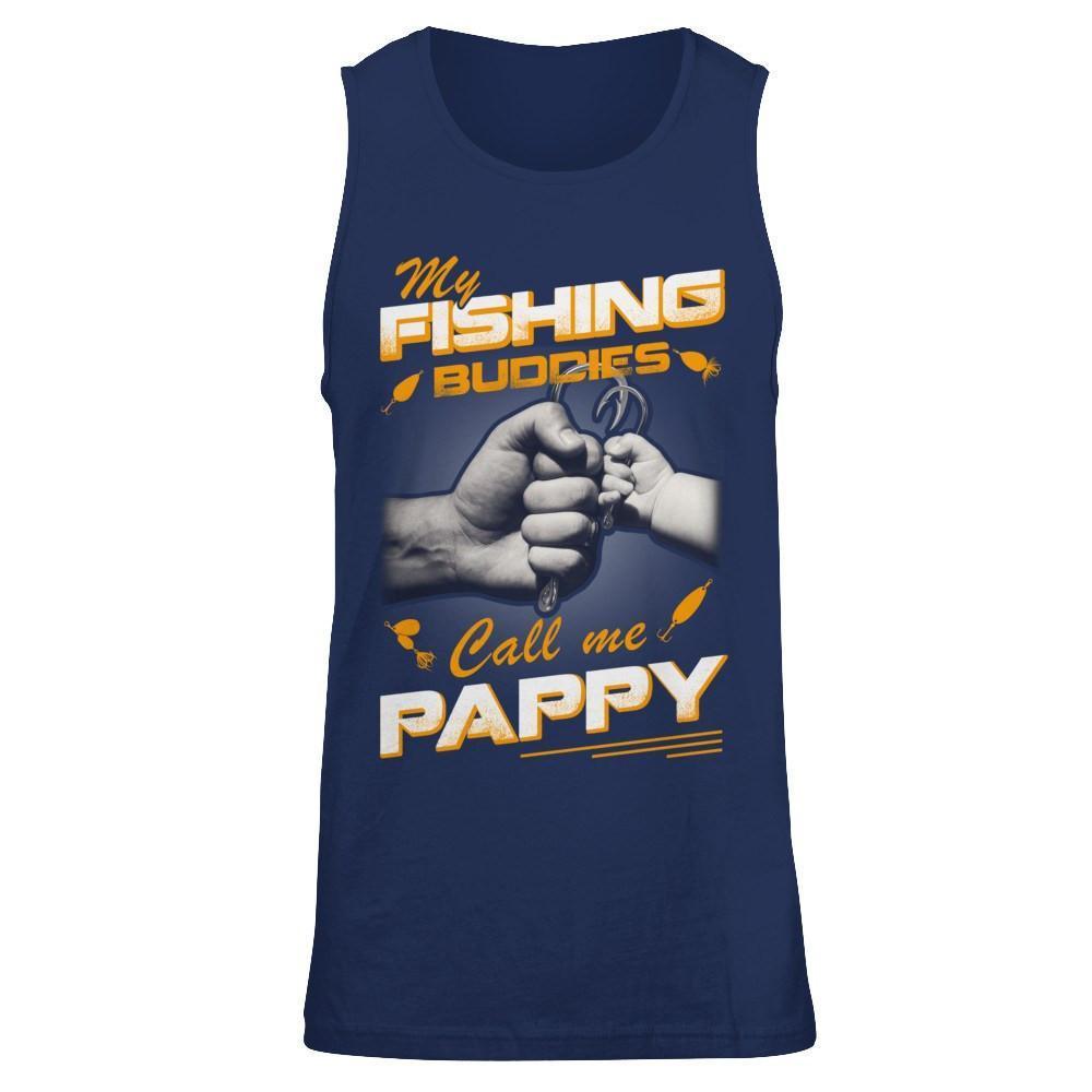 My Fishing Buddies Call Me Pappy-T-Shirt & Hoodie-Unisex Tank-Navy