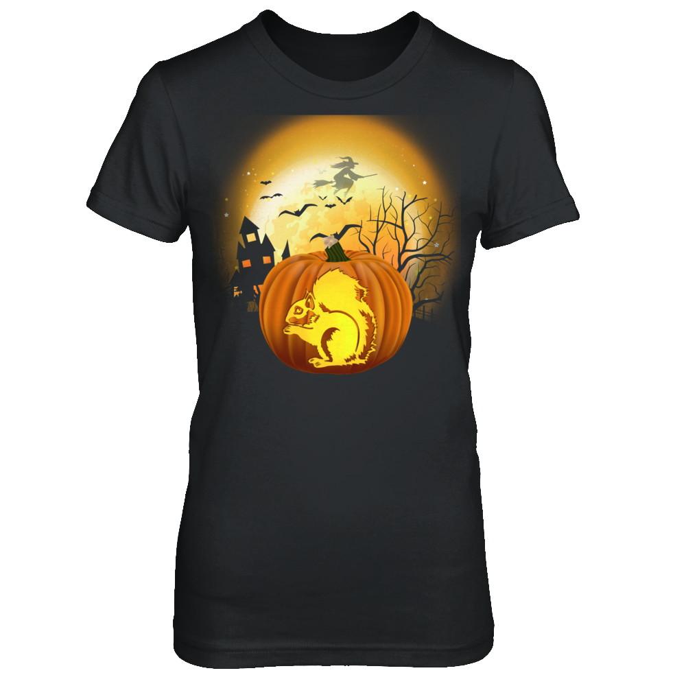 Pumpkin Squirrel Halloween Human Costume-T-Shirt & Hoodie-Women's T-Shirt-Black