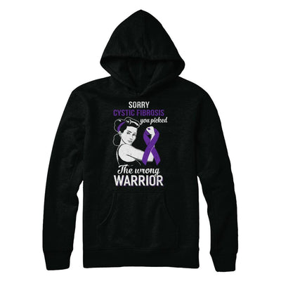 Sorry Cystic Fibrosis You Picked The Wrong Warrior Cystic Fibrosis-T-Shirt & Hoodie-Pullover Hoodie-Black