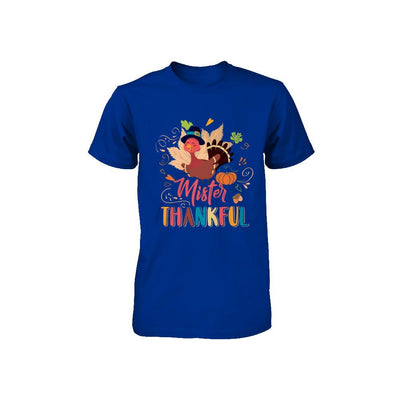 Cute Mister Thankful Turkey Thanksgiving Youth-Youth Shirt-