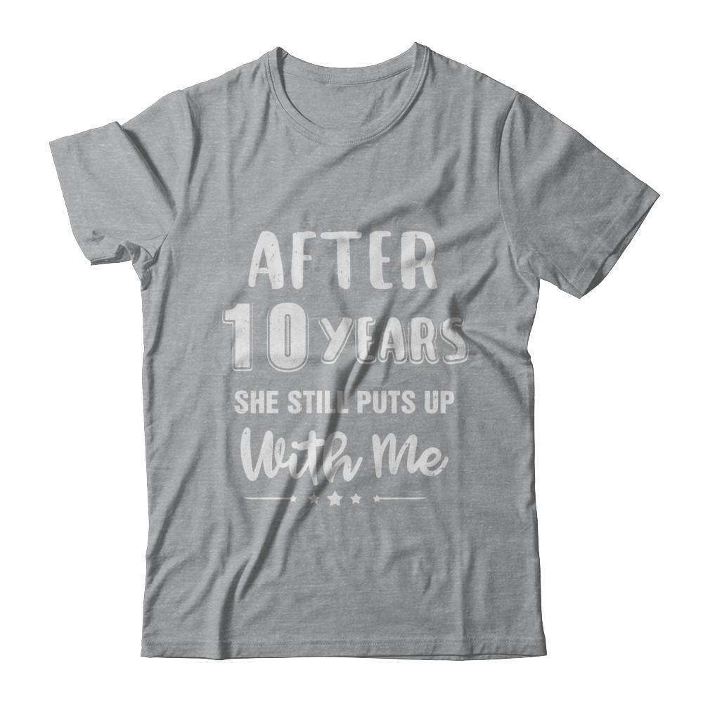 10Th Wedding Anniversary Funny Husband Gift-T-Shirt & Hoodie-Classic T-Shirt-Sport Grey