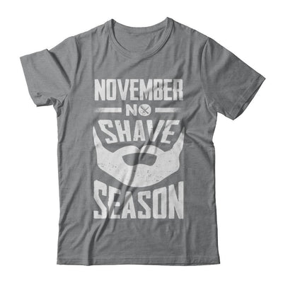 November No Shave Season Vintage Beard-T-Shirt & Hoodie-Classic T-Shirt-Sport Grey