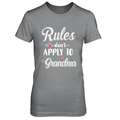 Grandmother Rules Don't Apply To Grandma-T-Shirt & Hoodie-Women's T-Shirt-Sport Grey