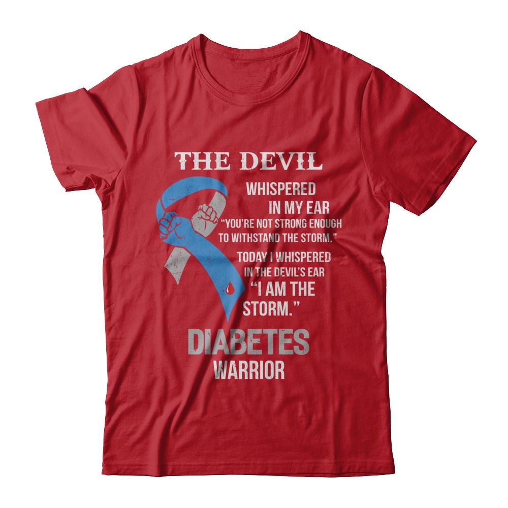 I Am The Storm Support Diabetes Awareness Warrior Gift-T-Shirt & Hoodie-Classic T-Shirt-Red