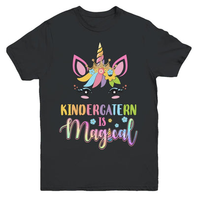 Kindergarten Grade Is Magical Unicorn Back To School Youth-Youth Shirt-Youth T-Shirt-Black