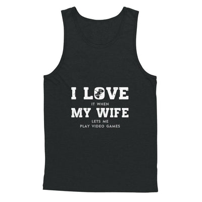 Funny Father's Day Gift From Wife Video Game Dad-T-Shirt & Hoodie-Unisex Tank-Black