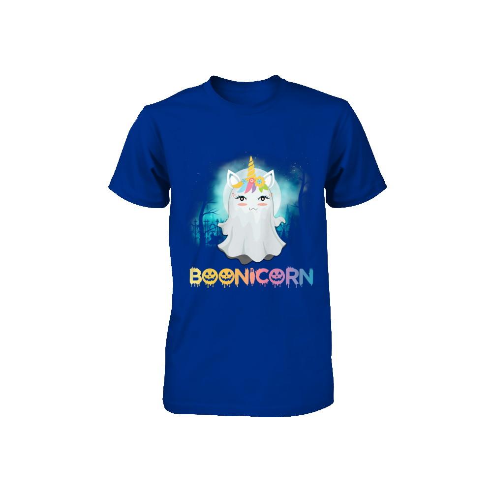 Boonicorn Ghost Unicorn Halloween Girls Youth-Youth Shirt-