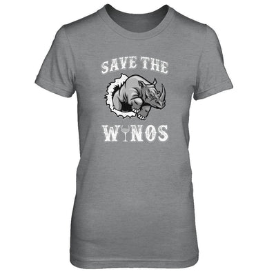 Save The Winos Wine Rhino-T-Shirt & Tank Top-Women's T-Shirt-Sport Grey