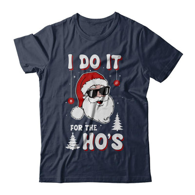 Funny Christmas Santa Ho Gift Cute Xmas Santa Naughty-T-Shirt & Sweatshirt-Classic T-Shirt-Navy