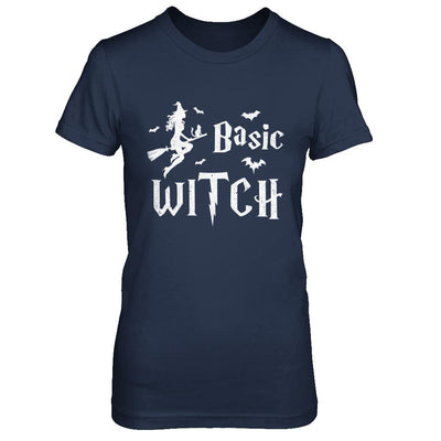 Basic Witch Halloween-T-Shirt & Sweatshirt-Women's T-Shirt-Navy