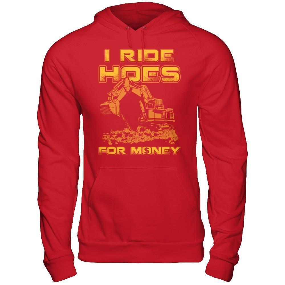 I Ride Hoes For Money-T-Shirt & Hoodie-Pullover Hoodie-Red