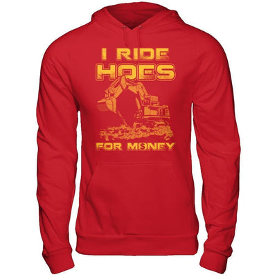 I Ride Hoes For Money-T-Shirt & Hoodie-Pullover Hoodie-Red