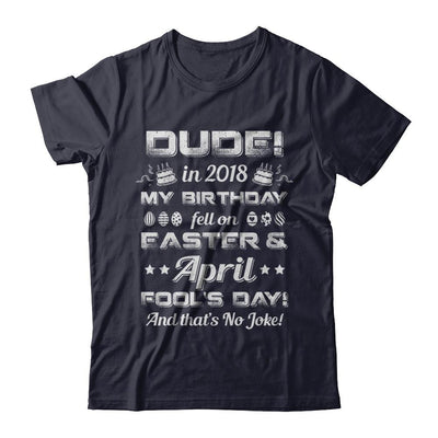 2018 Birthday Born On Easter & April Fool's Day-T-Shirt & Hoodie-Premium T-Shirt-Midnight Navy