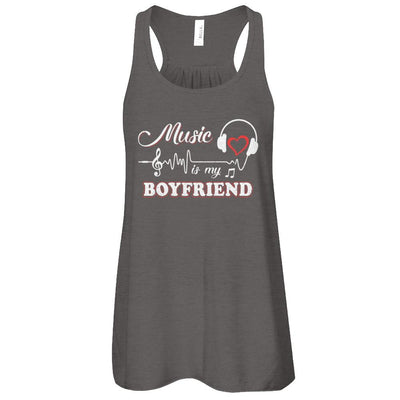 Funny Music Is My Boyfriend Music-T-Shirt & Tank Top-