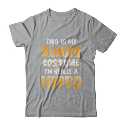 This Is My Human Costume Hippo Halloween-T-Shirt & Hoodie-Classic T-Shirt-Sport Grey