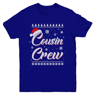 Matching Family Christmas Cousin Crew Ugly Sweater Youth-Youth Shirt-Youth T-Shirt-Navy