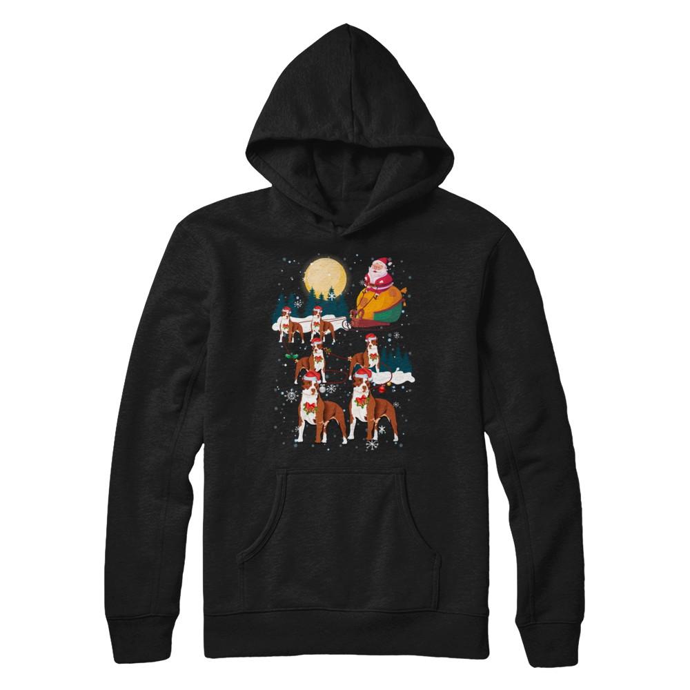 Dog Reindeer Pit bull Christmas Gift-T-Shirt & Sweatshirt-Pullover Hoodie-Black