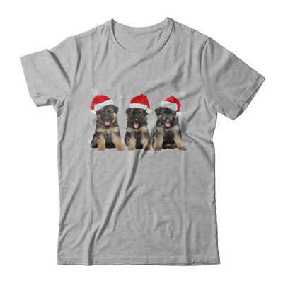 Funny German Shepherd Puppies Christmas Dog Gift-T-Shirt & Hoodie-Premium T-Shirt-Heather Gray