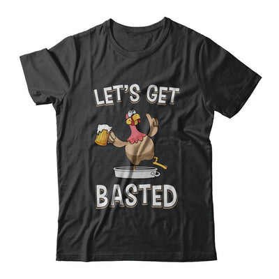 Let's Get Basted Funny Beer Turkey Thanksgiving-T-Shirt & Hoodie-Classic T-Shirt-Black