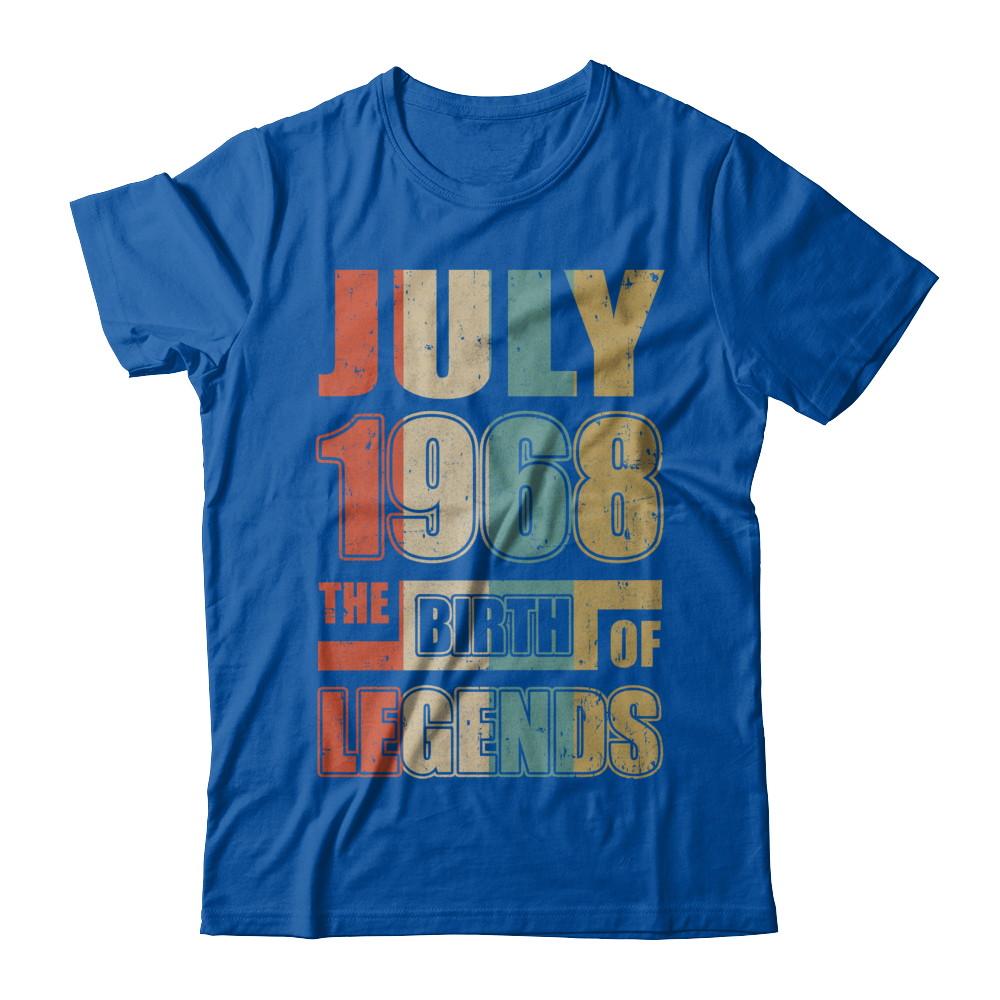 Vintage Retro July 1968 Birth Of Legends 53th Birthday-T-Shirt & Hoodie-Premium T-Shirt-Royal
