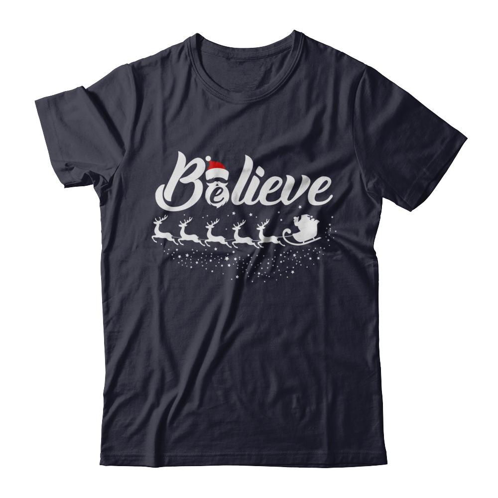 Believe Best Santa Christmas Gifts-T-Shirt & Sweatshirt-Premium T-Shirt-Midnight Navy