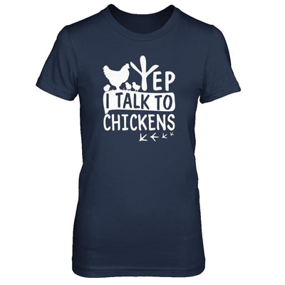 Chicken Lady Yep I Talk To Chickens Farmer-T-Shirt & Tank Top-