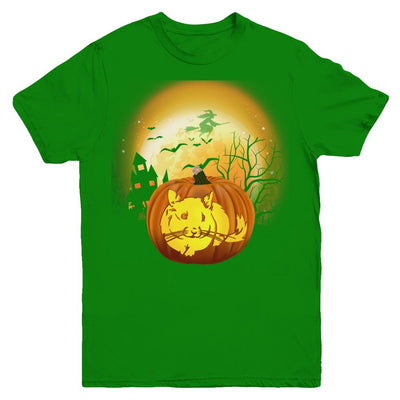 Pumpkin Chinchilla Halloween Human Costume Youth-Youth Shirt-Youth T-Shirt-Irish Green