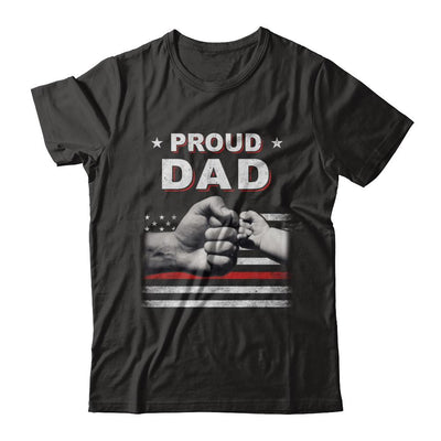 Proud Dad Fireman Firefighter Thin Red Line Flag Fathers Day-T-Shirt & Hoodie-Classic T-Shirt-Black