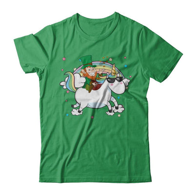 St Patrick's Day Lepricorn Leprechaun Riding Unicorn-T-Shirt & Hoodie-Premium T-Shirt-Kelly Green