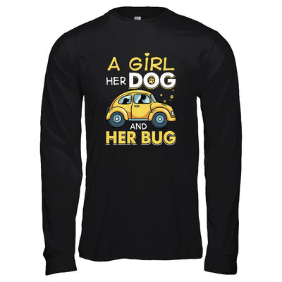 A Girl Her Dog And Her Bug-T-Shirt & Tank Top-Long Sleeve T-Shirt-Black