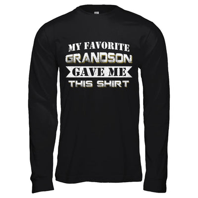 My Favorite Grandson Gave Me This-T-Shirt & Hoodie-Long Sleeve T-Shirt-Black