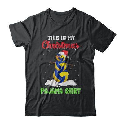 This Is My Christmas Pajama Xmas Snowman Volleyball-T-Shirt & Sweatshirt-Classic T-Shirt-Black