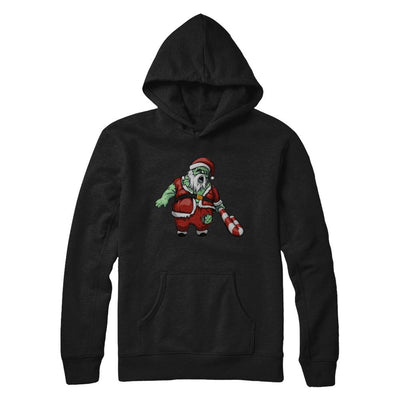Zombie Santa Scary Christmas Halloween Costume-T-Shirt & Hoodie-Pullover Hoodie-Black