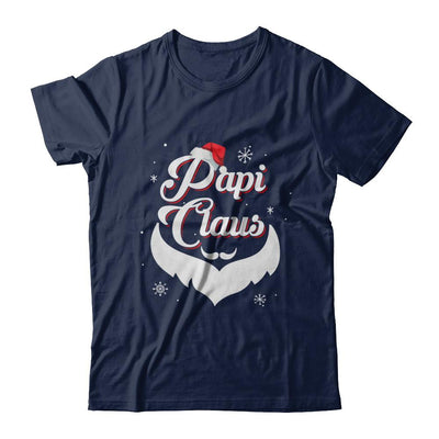 Santa Beard Matching Christmas Pajamas Papi Claus-T-Shirt & Sweatshirt-Classic T-Shirt-Navy