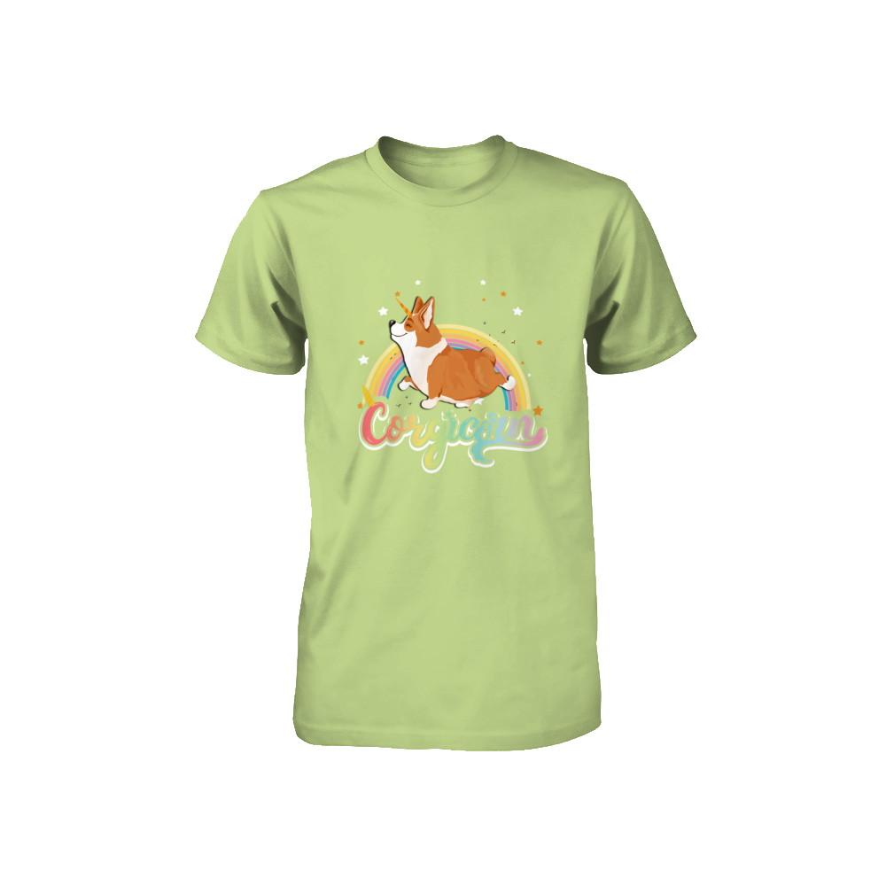 Corgicorn Corgi Unicorn Kids Space Galaxy Rainbow Youth-Youth Shirt-Toddler T-Shirt-Key Lime
