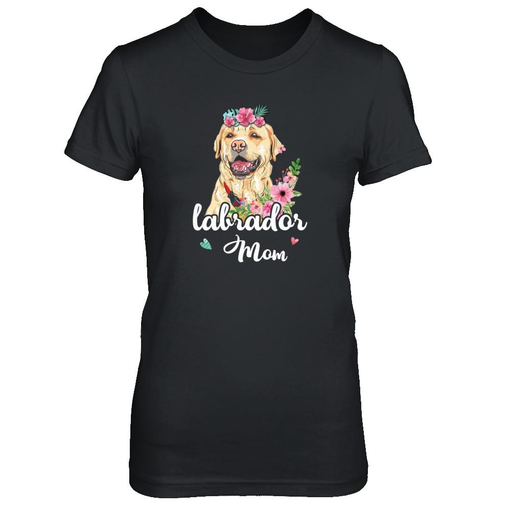 Labrador Mom Funny Dog Mom Gift Idea-T-Shirt & Tank Top-Women's T-Shirt-Black